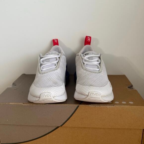Nike Air Max 270 White/Blue Preschool Kids Sneakers - SZ 2.5 Y - Picture 5 of 12